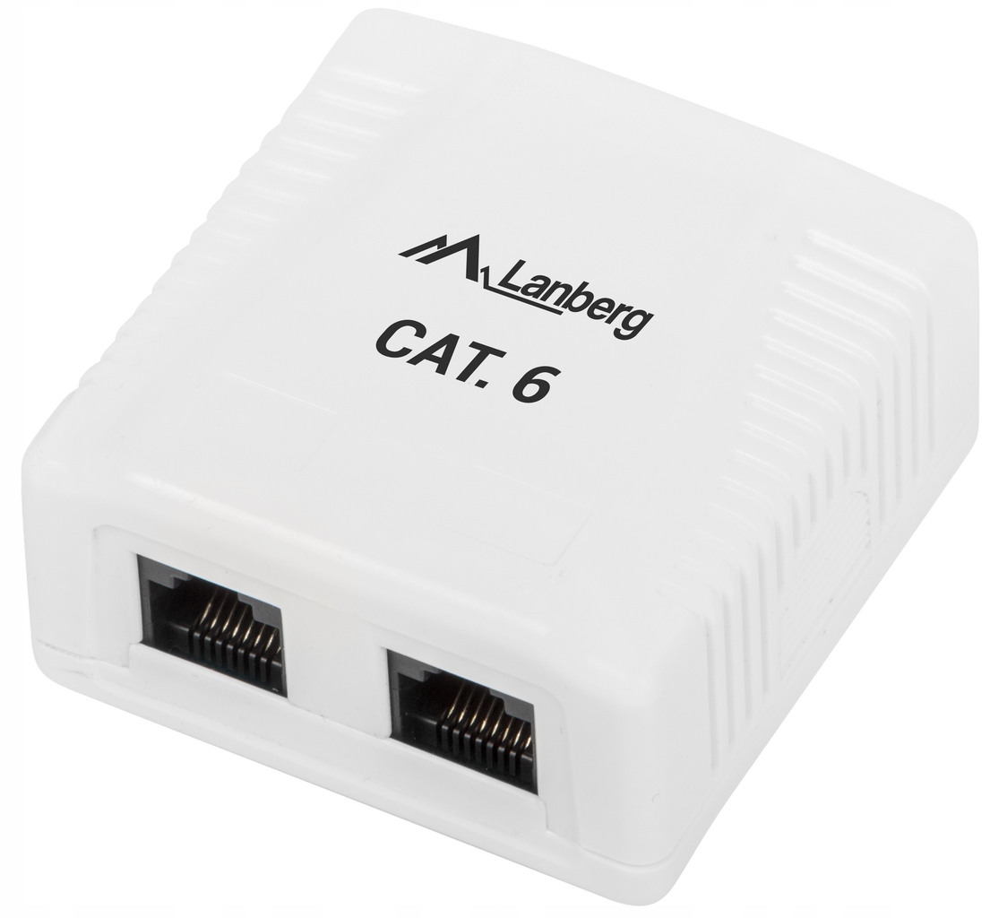 

Gniazdo Podwójne Natynkowe Sieciowe RJ45 Lan Kat 6