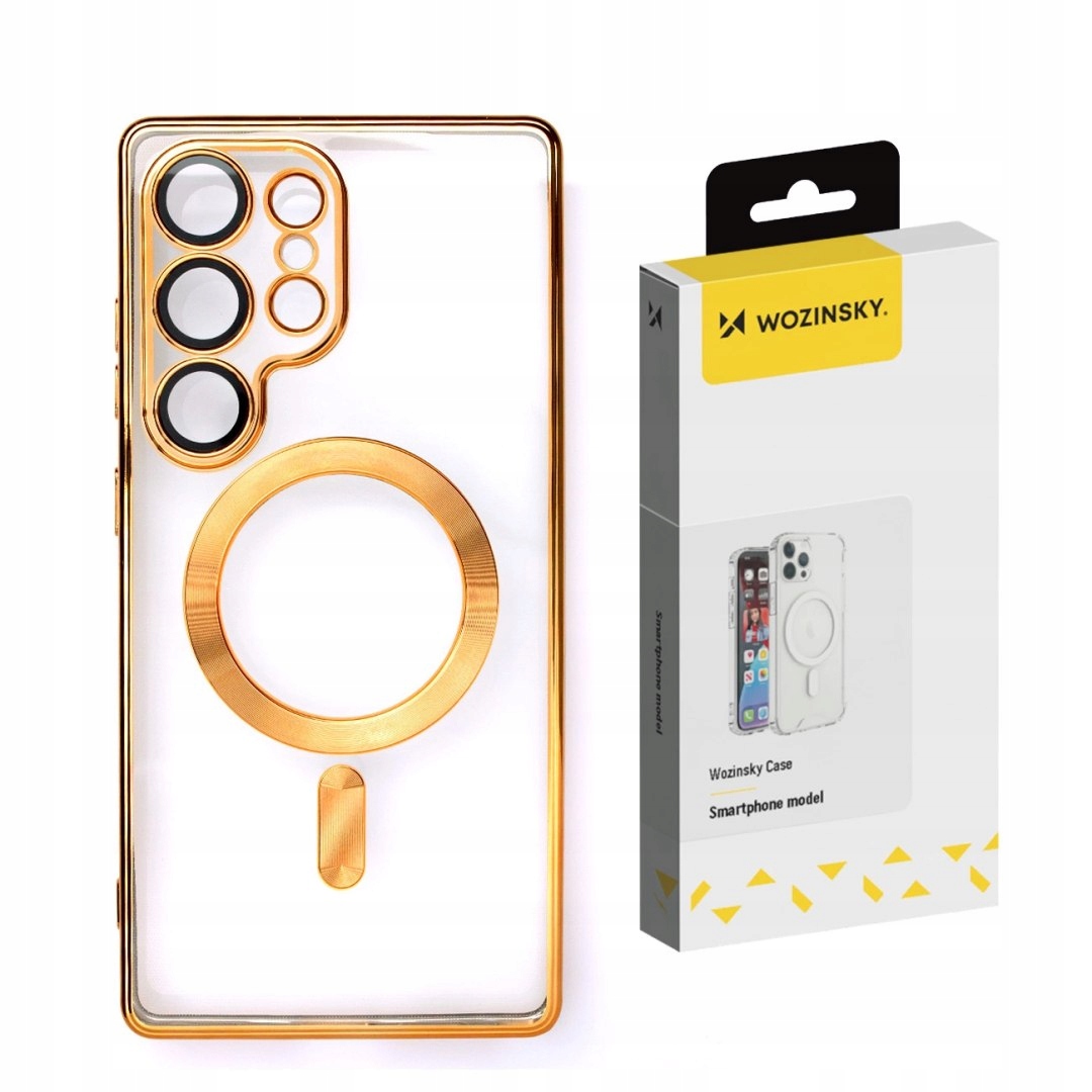 Etui Wozinsky Electroplated Case z Magsafe na Samsung Galaxy S25+ złote
