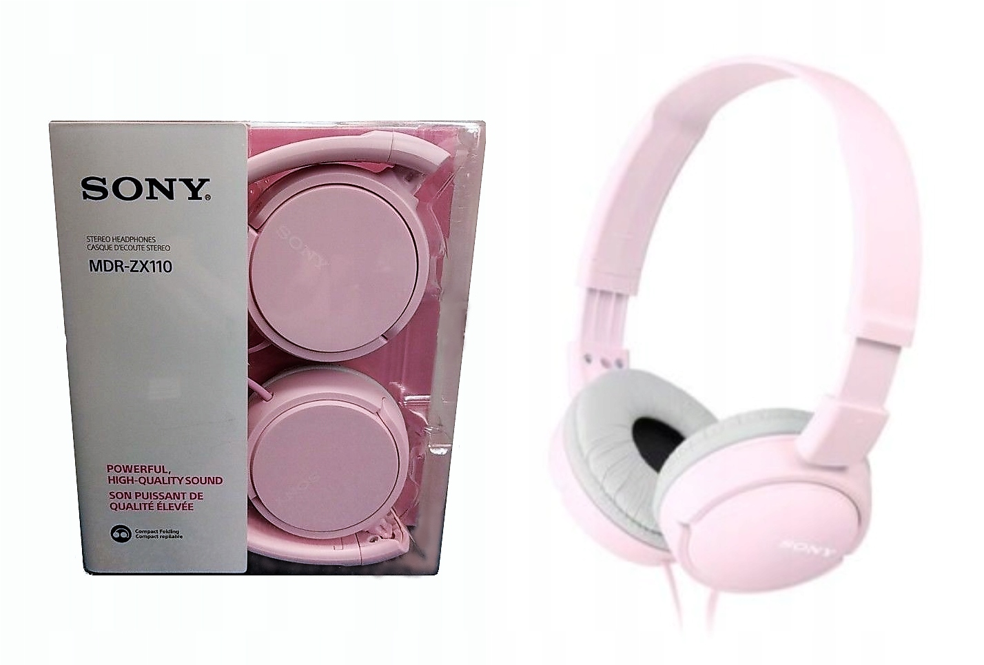 Słuchawki Sony MDR-ZX110 różowe