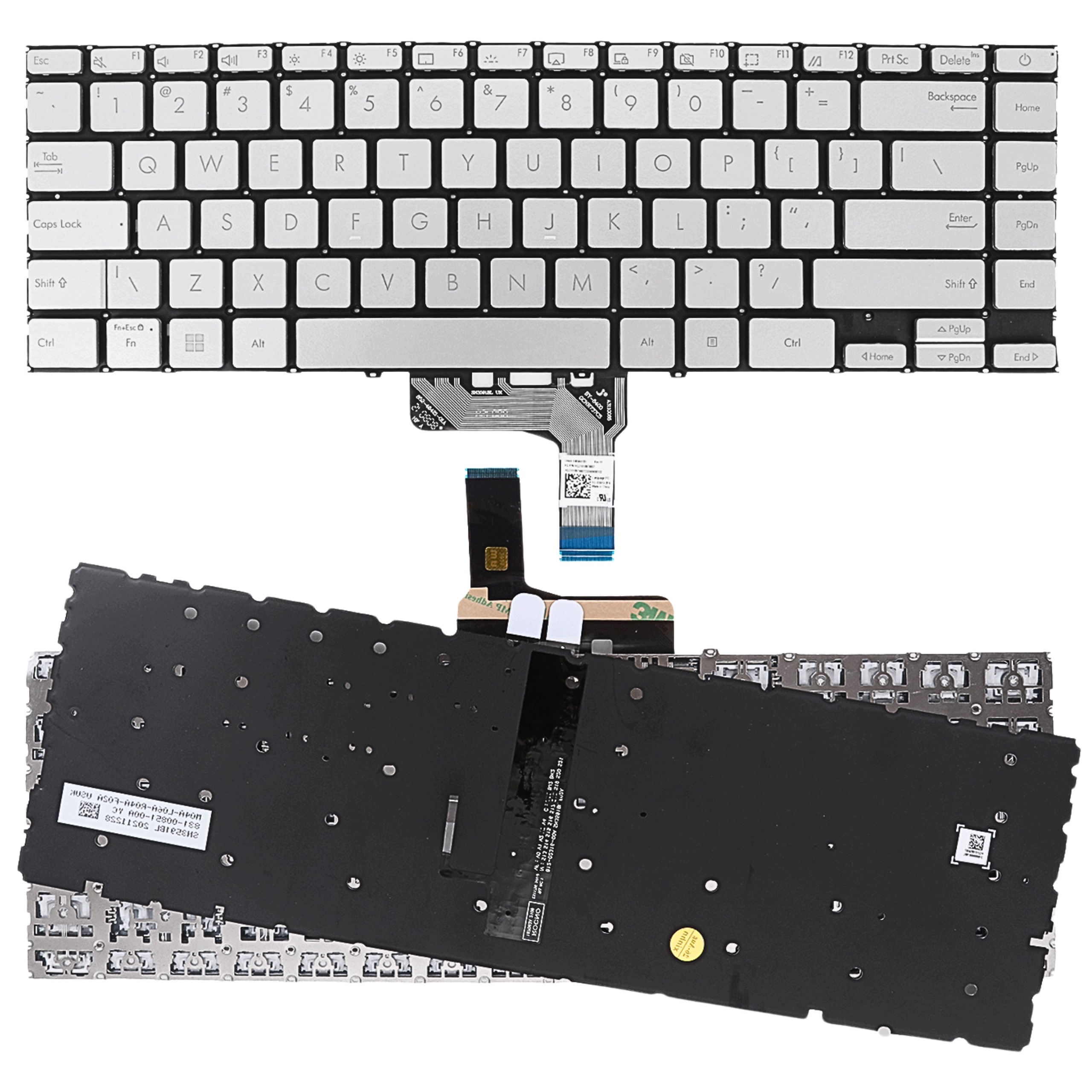 Klávesnice Pro Asus Zenbook UM425 UM425IA UX425 UX425EA U4700J Stříbrná Led