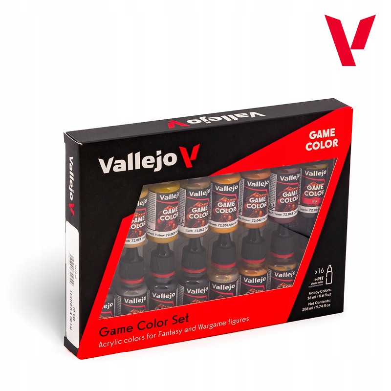 Sada barev Leather & Metal 16x18ml Vallejo 72189