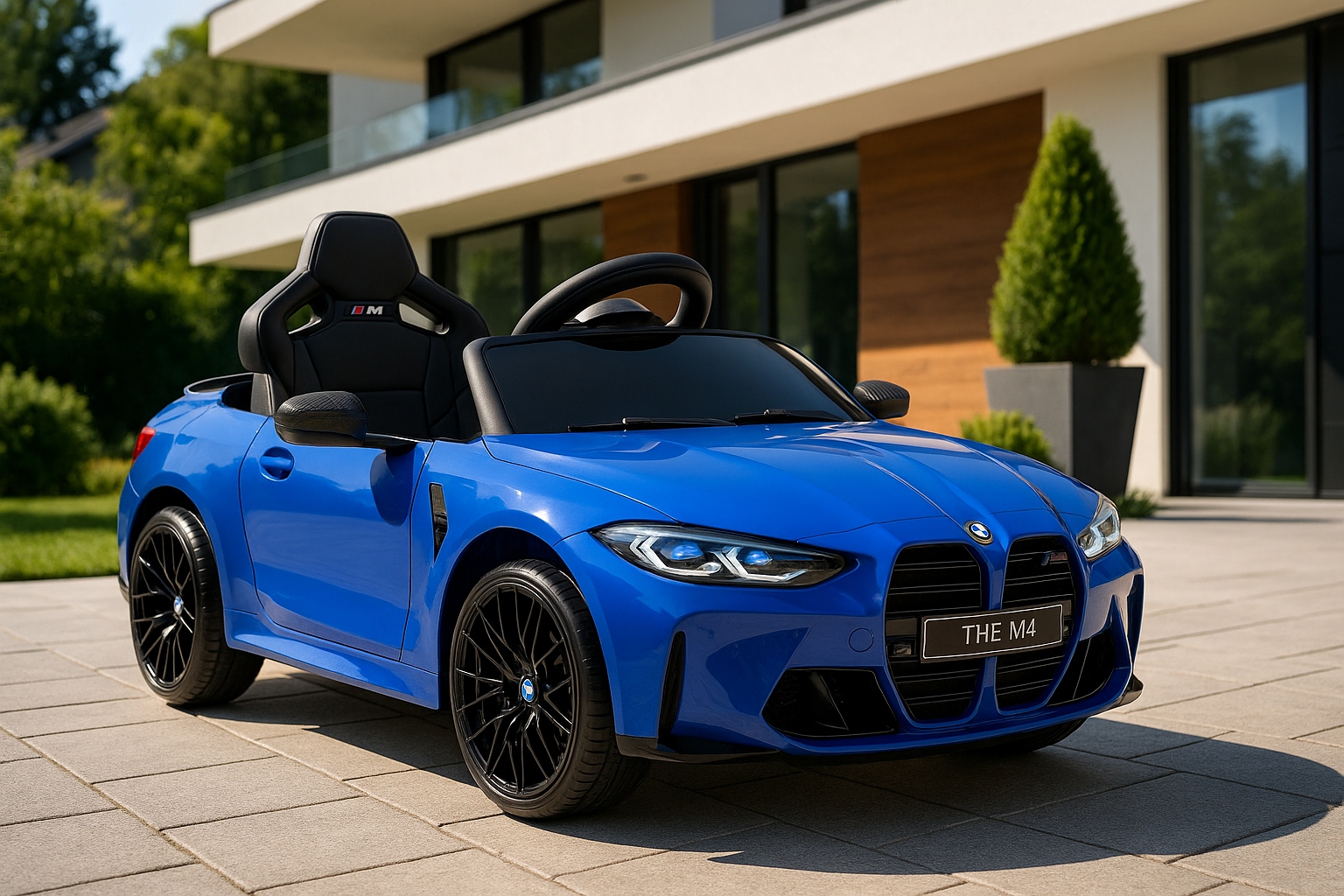 Samochód elektryczny na akumulator BMW M4 niebieski dla dzieci 3 lata +