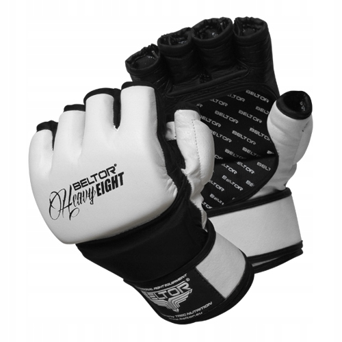 RĘKAWICE MMA BELTOR EIGHT BIAŁO-CZARNE