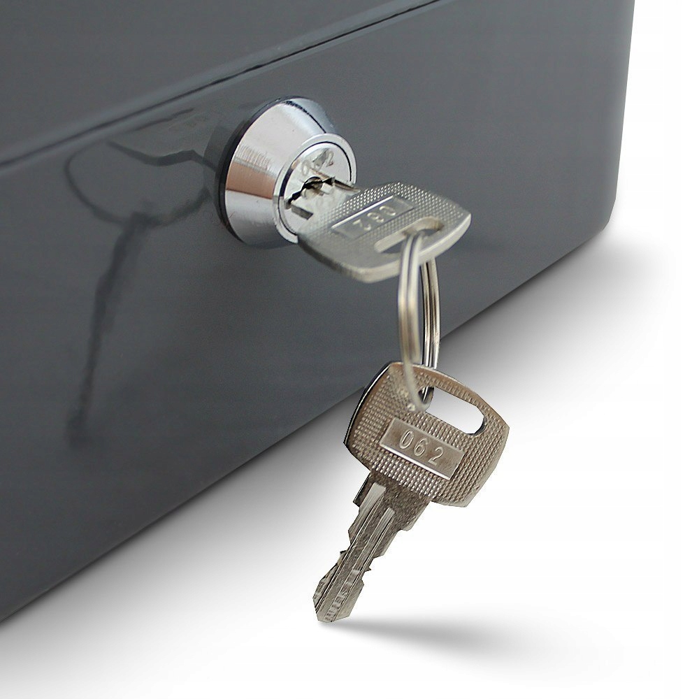 KASETKA NA PIENIĄDZE SEJF METALOWA 20CM SZARA Marka Bituxx