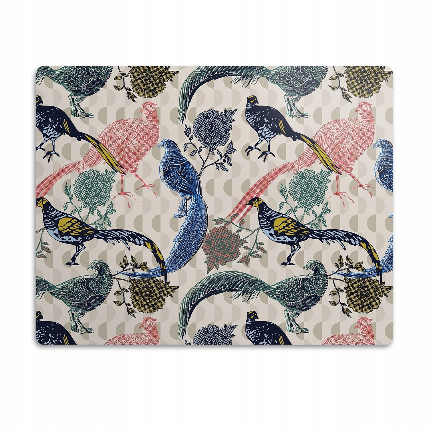 Ochranná podložka pod misky Pomalované bažanty 90x60 cm