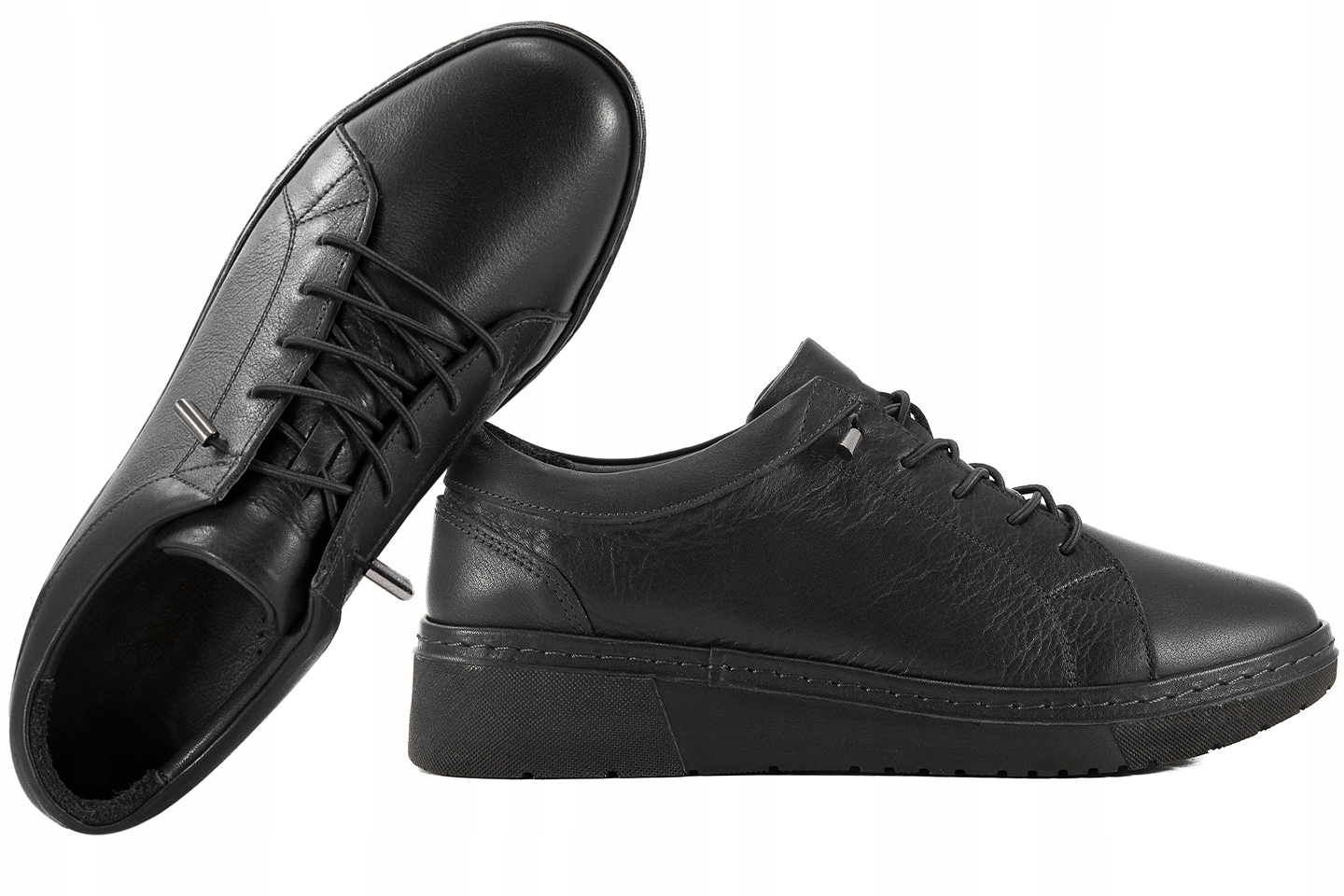 Loretta Vitale 5277 Dámské Kožené Polobotky černé 38 Černá