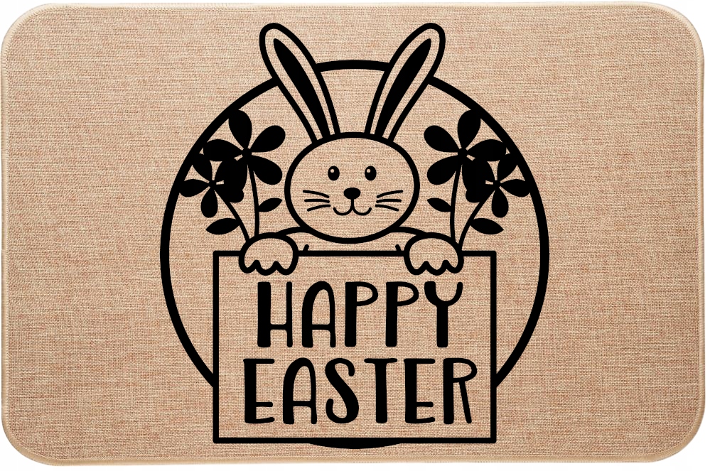 Lněná rohožka pod dveře Happy Easter Veselé Vánoce
