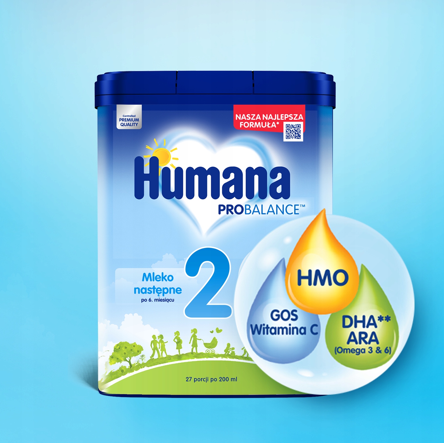HUMANA 2 HMO MLEKO NASTĘPNE PO 6 MIESIĄCU 750G x8 Liczba sztuk w zestawie 8