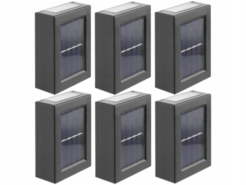 6 x Solární Lampa Terasová Led Senzor Den/Noc