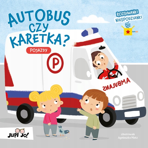 

Autobus czy karetka Pojazdy Książka rozsuwanka