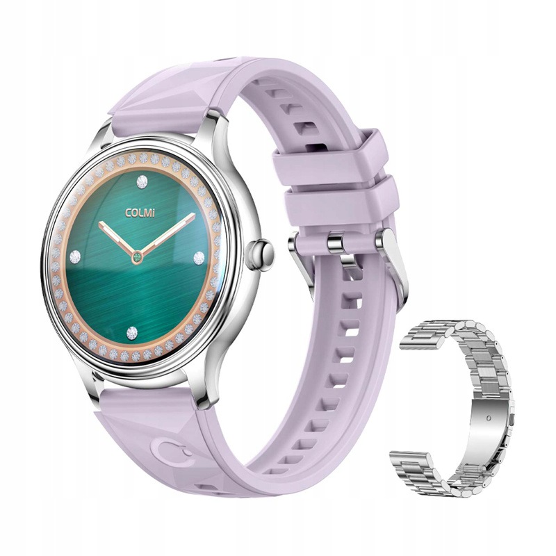 Smart Watch Colmi L28 (Ezüst-lila ezüst acél szíj)
