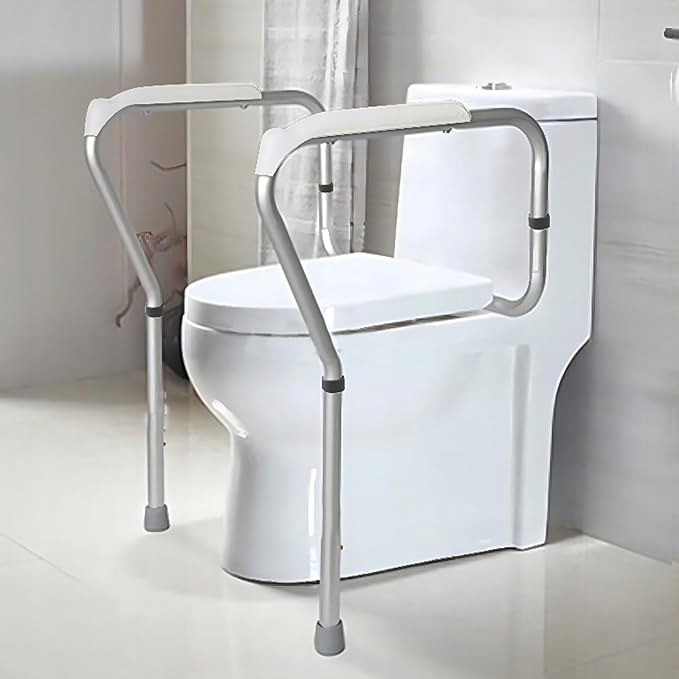 Uchwyt podłogowy Kamanan podwyższenie deski sedesowej z podłokietnikami