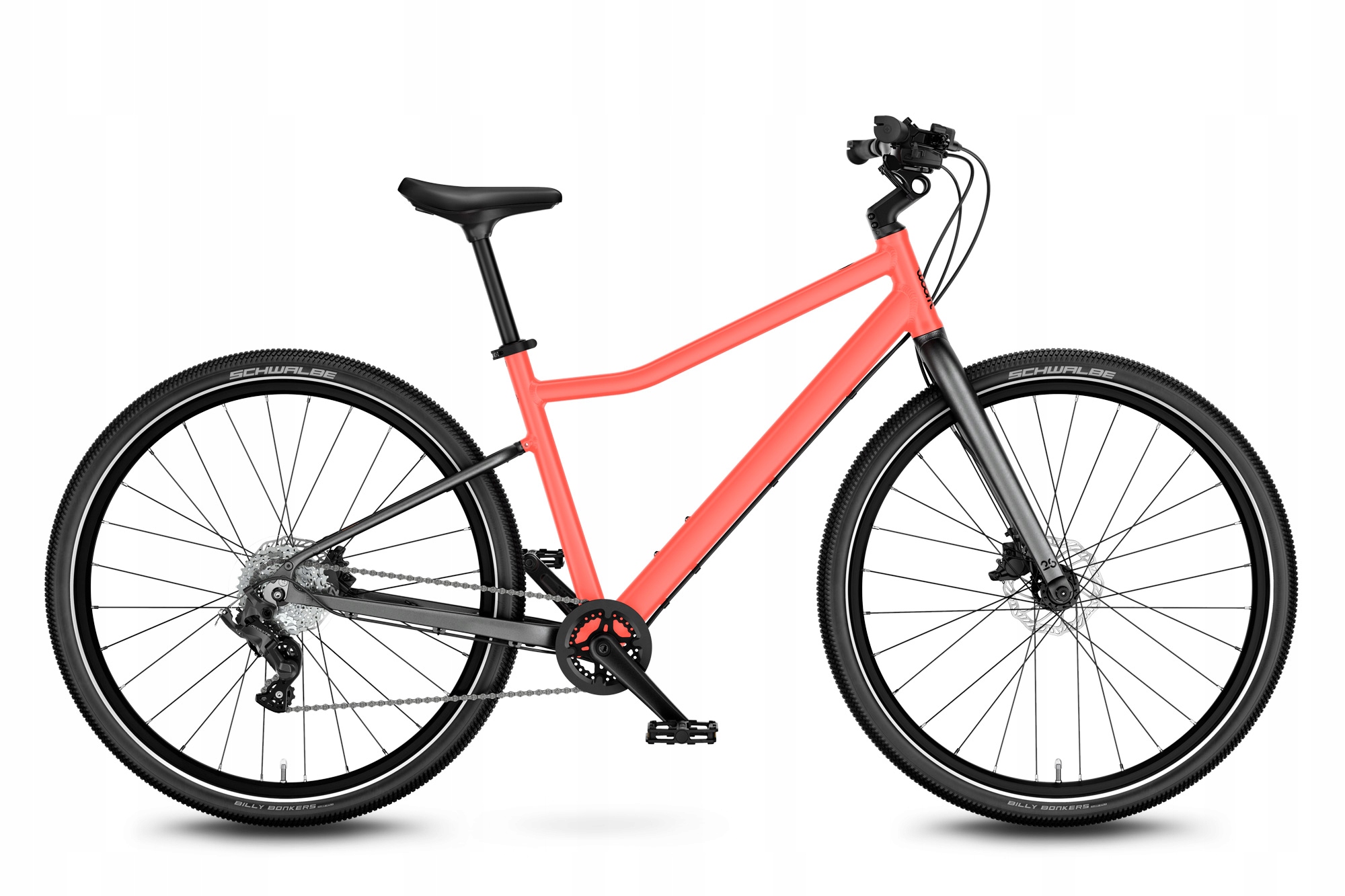 Rower Mtb Woom Explore 6 koło 26" neon coral 2026 złożony i wyregulowany