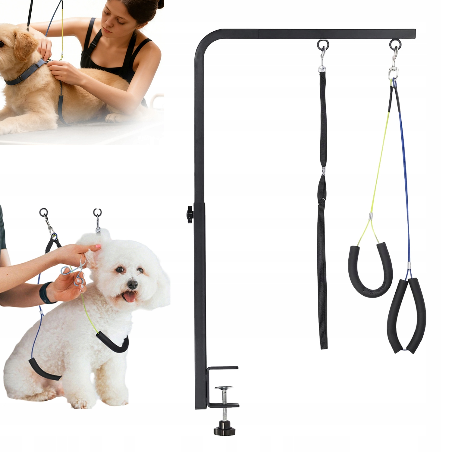 Levně Groomerský Držák pro péči o zvířata, nastavitelná výška, pro psy