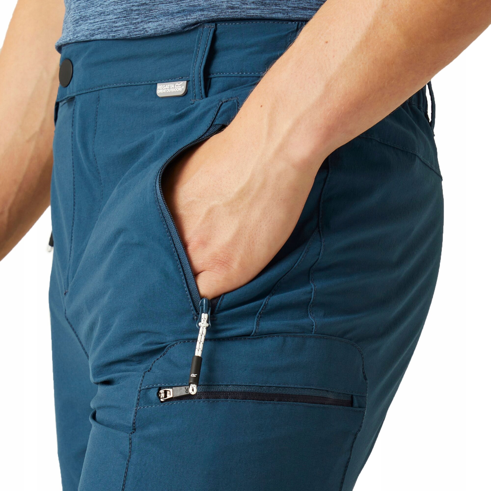 Spodnie Męskie Sportowe Trekkingowe Niebieskie Lekkie Regatta Highton XL Marka Regatta