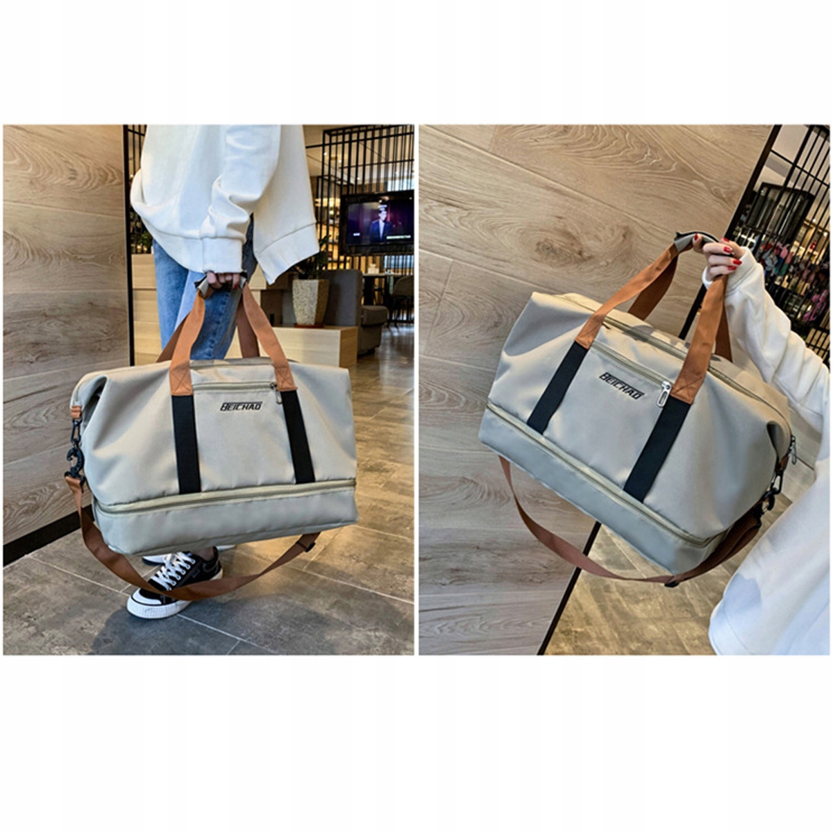 DAMSKA MĘSKA TORBA SPORTOWA DO JOGI NA SIŁOWNIĘ WIĘKSZA TORBA PODRÓŻNA NA RAMIĘ TOREBKA 30L Marka inna