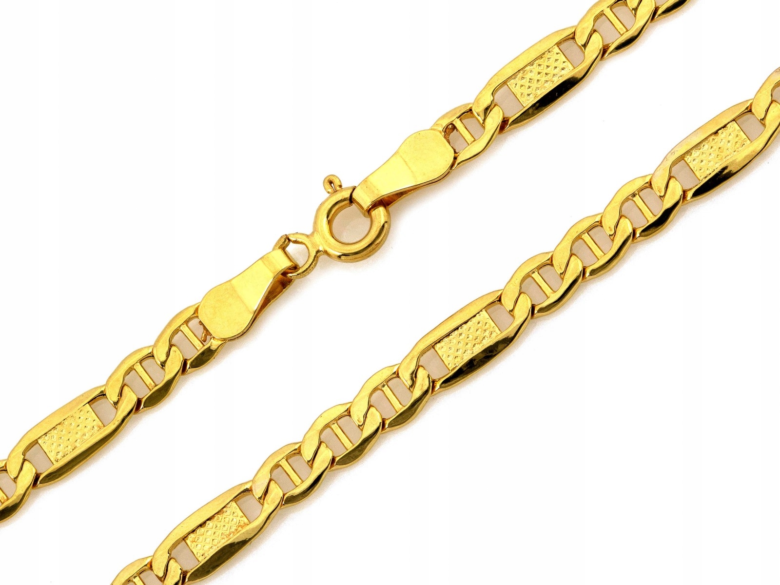 Řetízek zlatý 585, silný nafukovací marina 4,2 mm, elegantní, módní, r60
