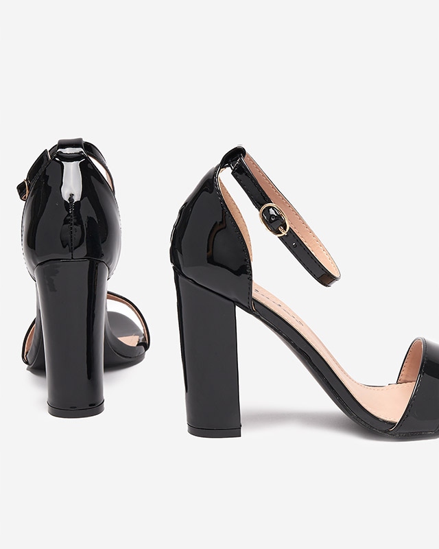 CZARNE SANDAŁY DAMSKIE NA SŁUPKU ROSDO 39 Rodzaj obcasa słupek