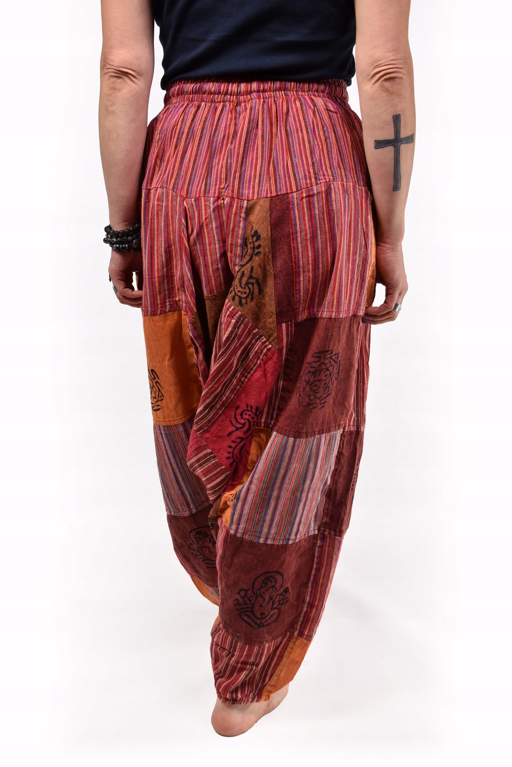 Szarawary NEPAL Alladynki Joga HANDMADE Kolorowe Kolor wielokolorowy