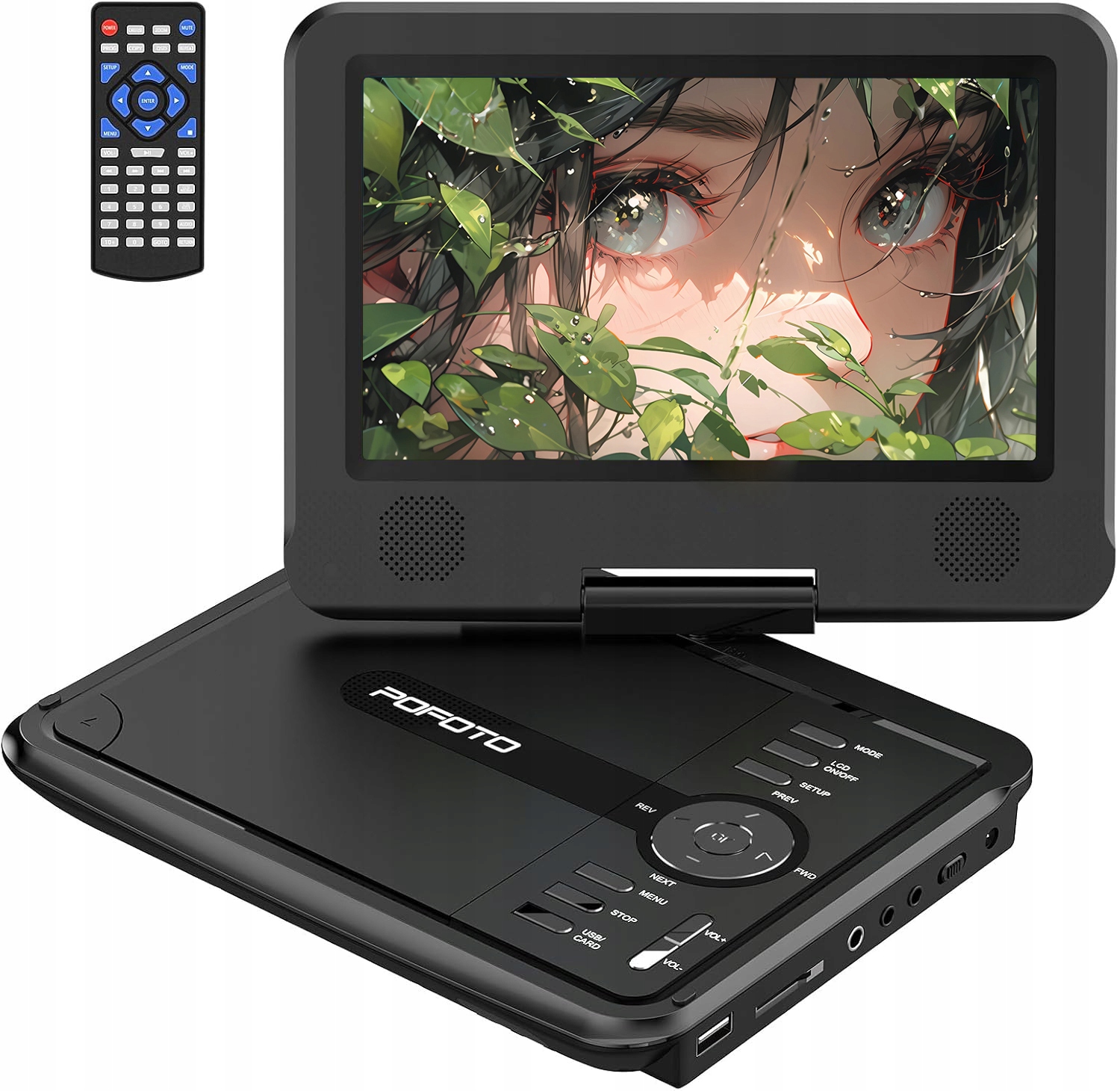 9.5" Hd LCD Přenosný DVD Přehrávač Herní Konzole Video na 2500 mAh Černá