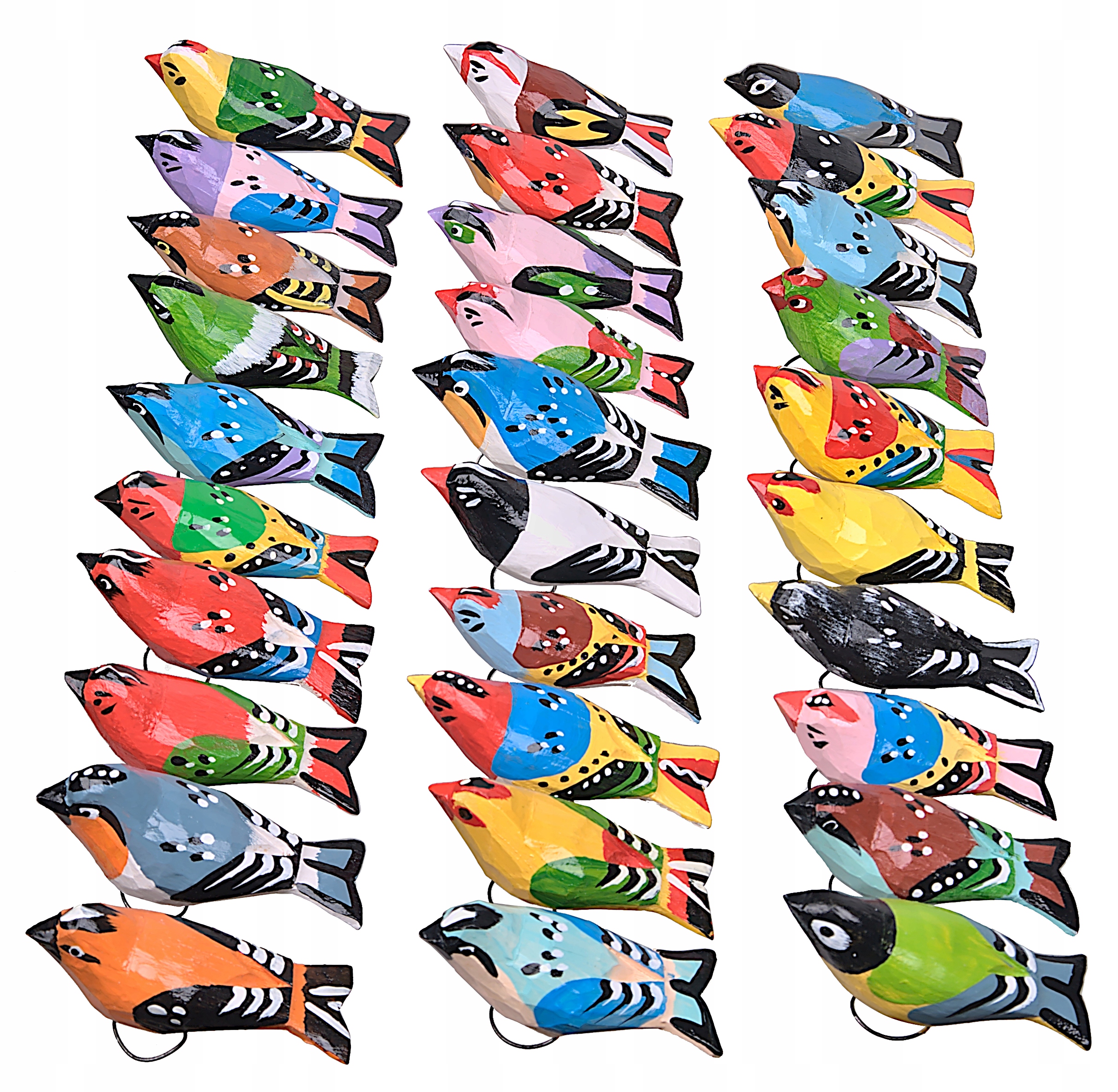 

Ptaki ptaszki na choinkę drewniane Zawieszki mix