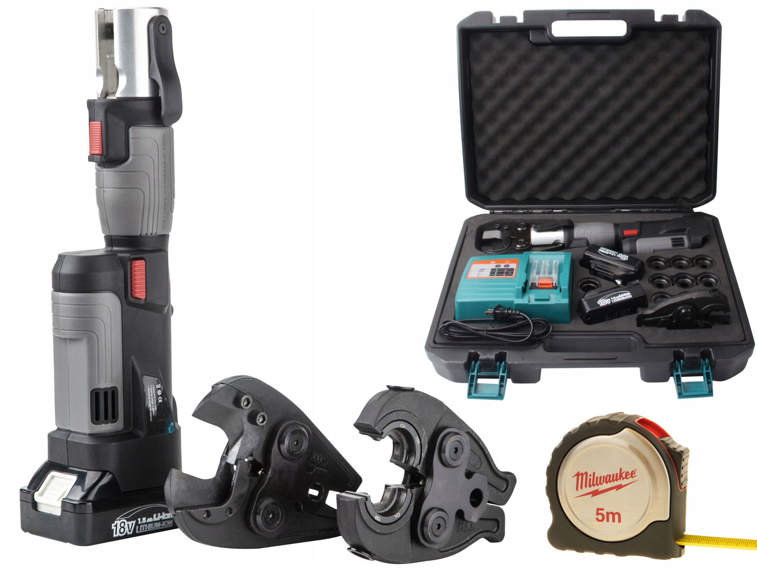 EK300N Akumulátorová Praska Pro Kabely S Vyměnitelnými Hlavicemi 6-300 mm2 Cu