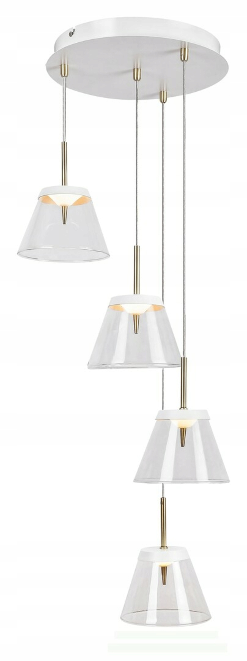 Rabalux Aviana 5032 závesné Led svietidlo 24W, biele sklo, 4 zdroje, 4000K