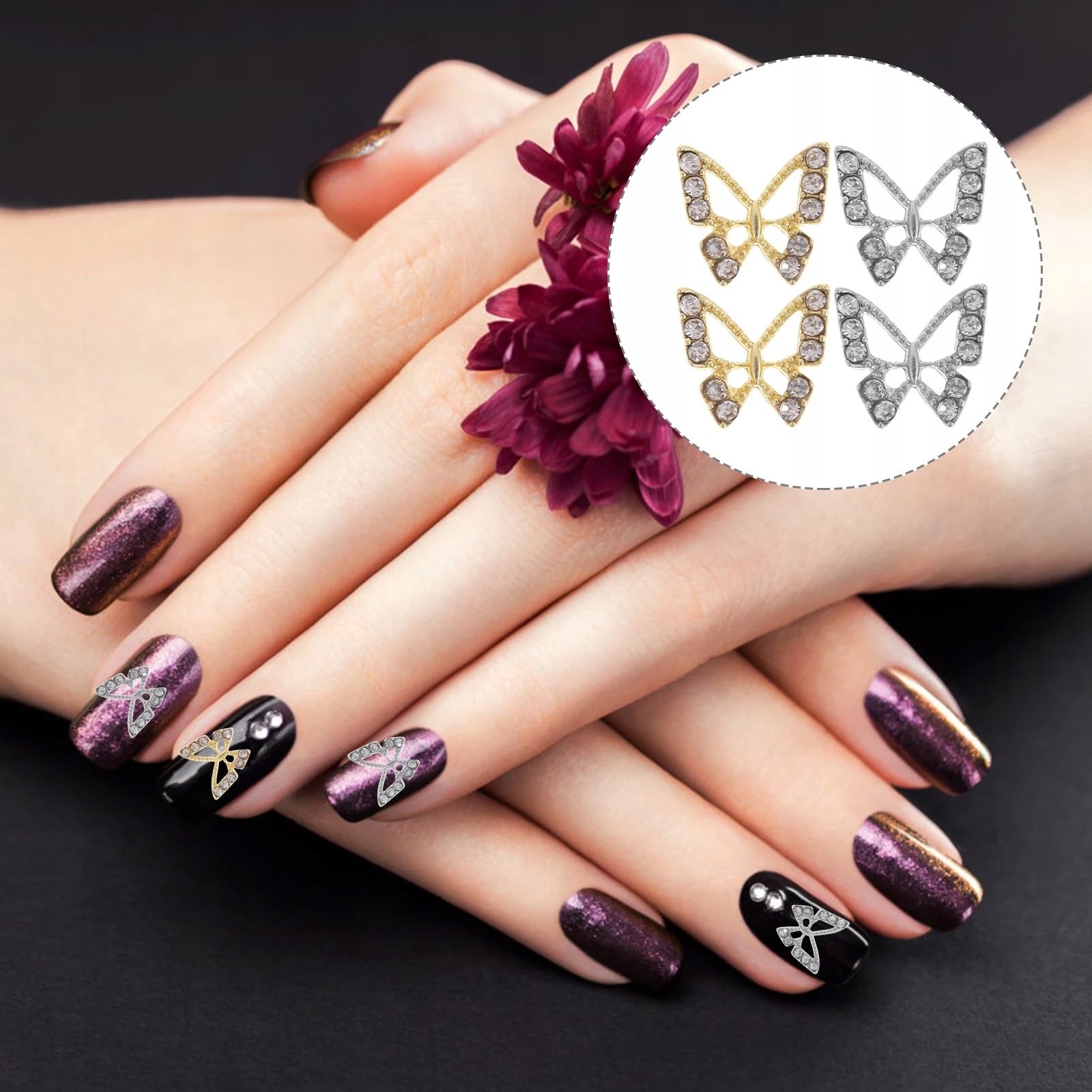 Klejnoty do paznokci Akcesoria Artykuły do Marka bez marki