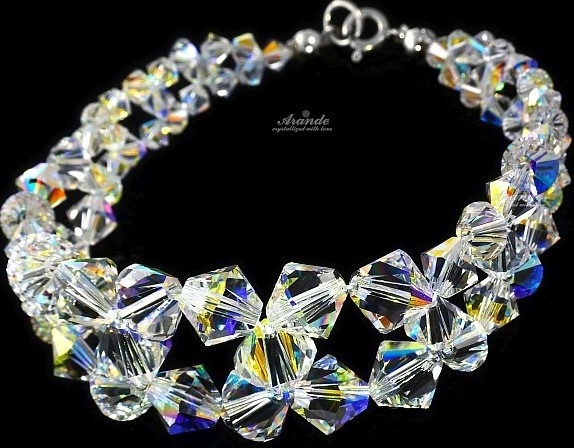 Krystaly Náramek Aurora Crystal Stříbro Svatba