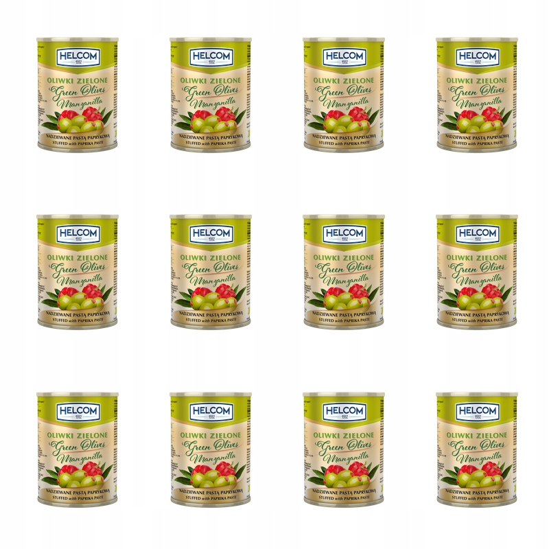 Zelené olivy plněné paprikou 300 ml Helcom X12