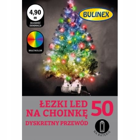 

Lampki 50 Led Łezki na baterie multikolorowe 4.9m