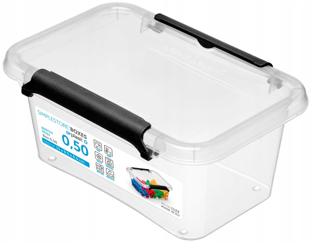 Pudełko Pojemnik plastikowy z pokrywką Moxom 0,5l