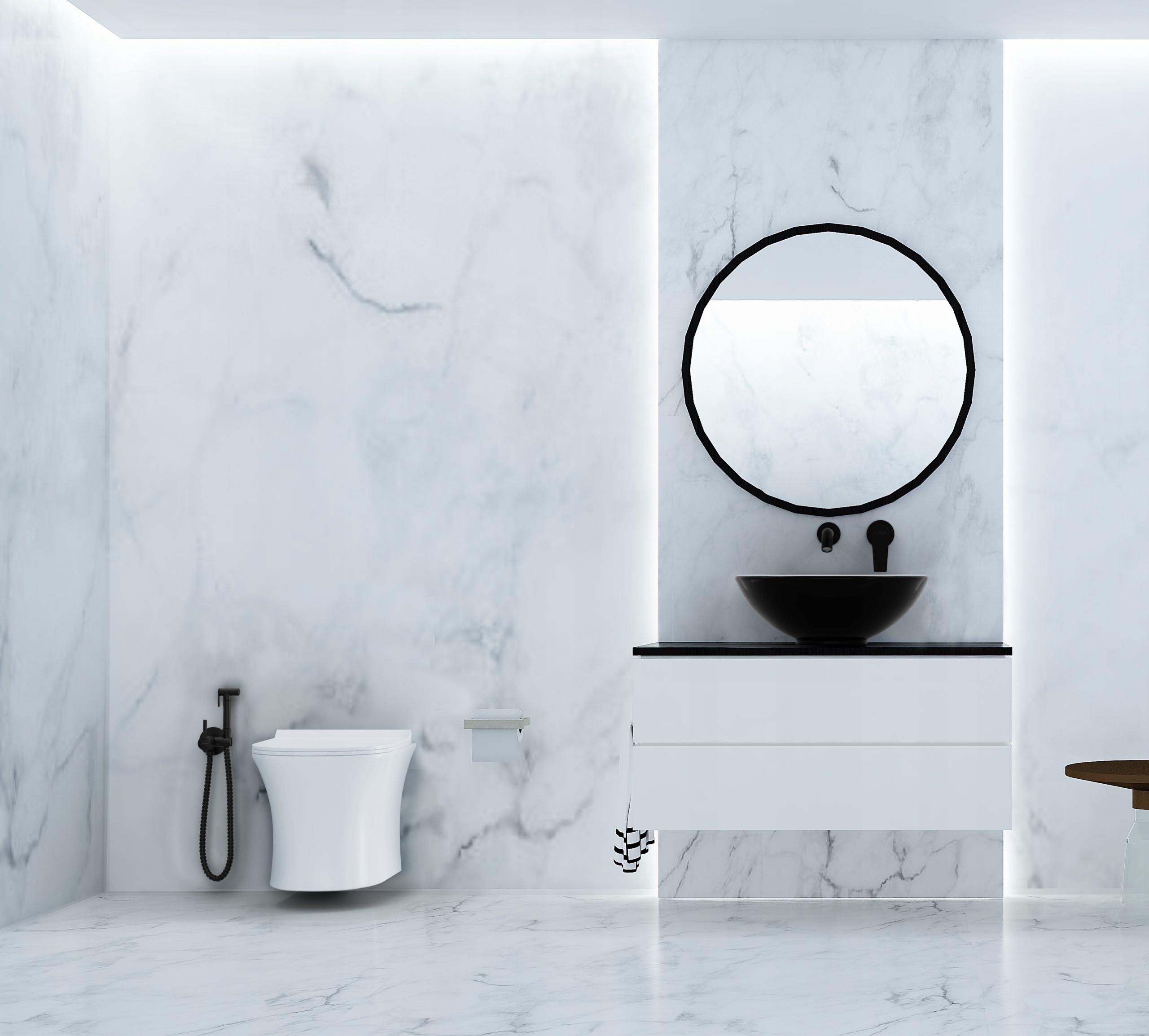 BATERIA BIDETOWA BIDETKA PODTYNKOWA CZARNA MAT PERLATOR OSZCZĘDZAJĄCY WODĘ Marka Invena