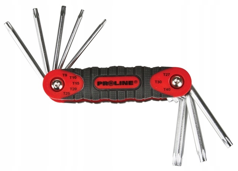 

Klucze Torx Zestaw 8EL CrV T9-T40 Proline Kraków