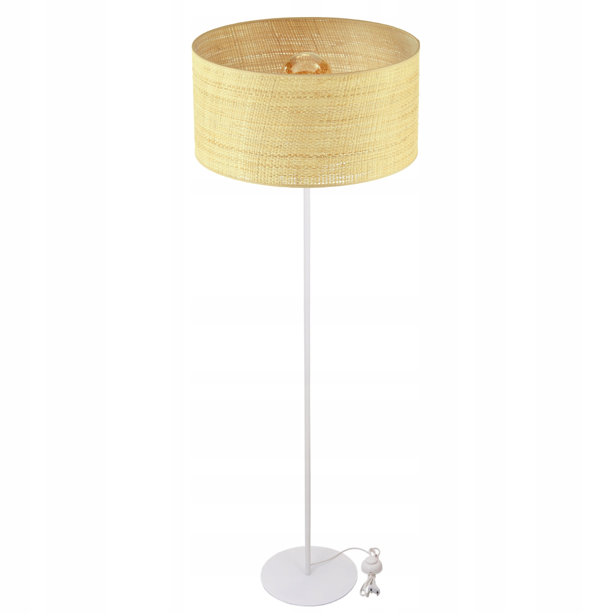 Podlahová Stojací Lampa Ratanová Válec 40 CM Boho Led E27 Polská