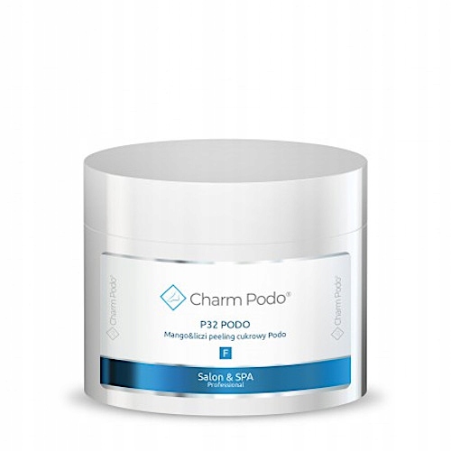 Charmine Rose Charm Podo P32 mango & liči cukrový peeling na nohy, 200 g