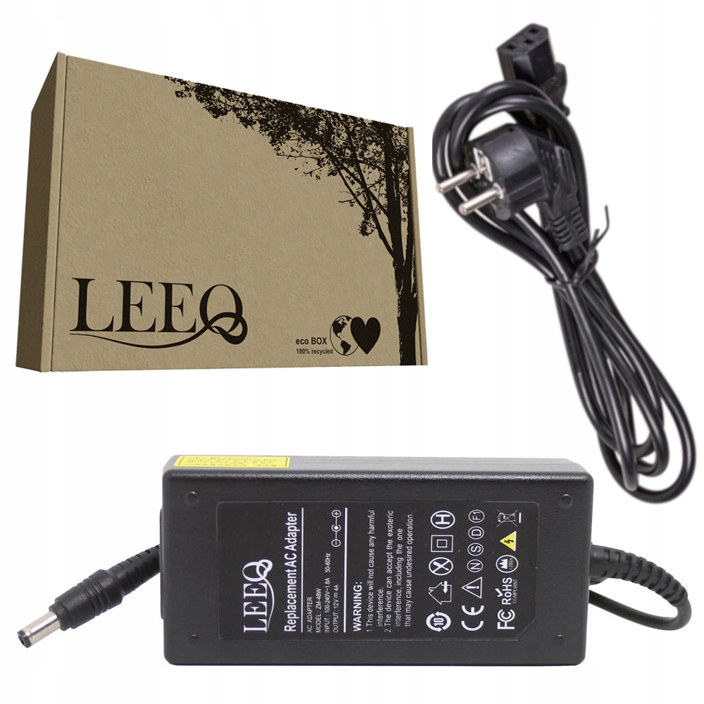 

Zasilacz do monitorów LCD 12V 4A 48W wtyk 5,5x2,5