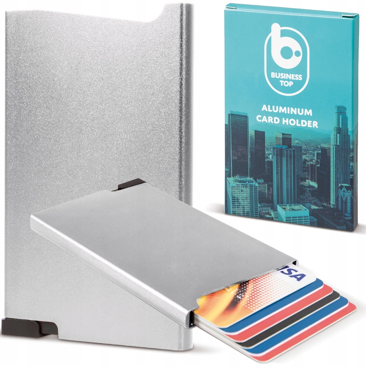 ETUI NA KARTĘ ALUMINIOWE RFID 6 KART ANTYKRADZIEŻ