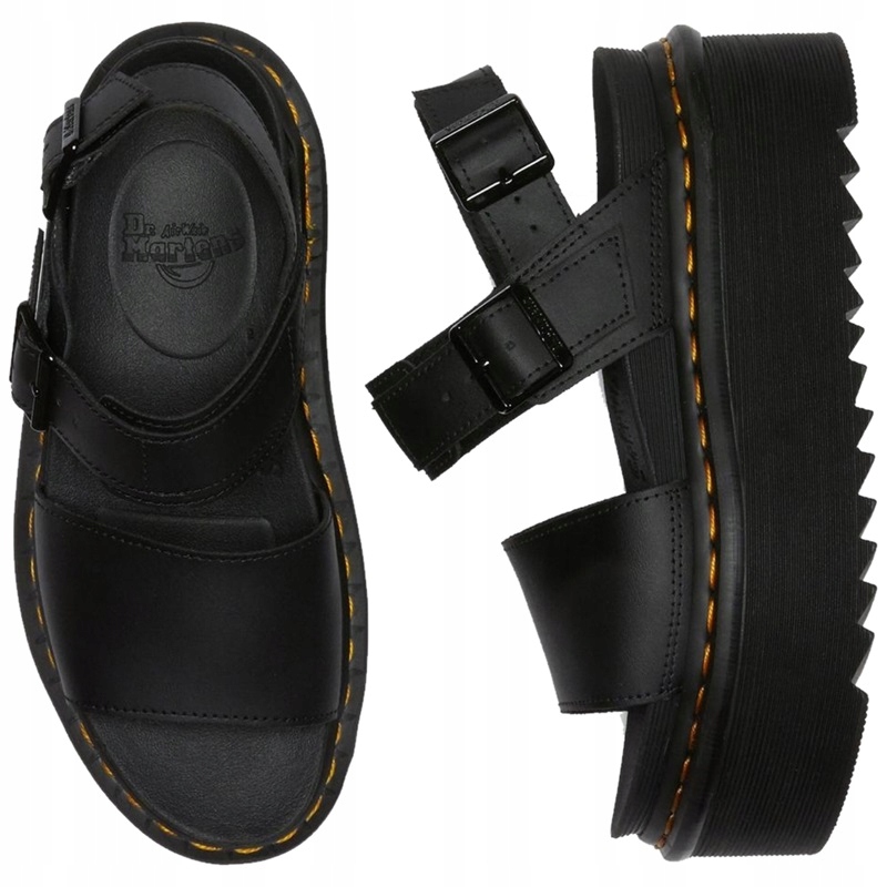 DR. MARTENS VOSS QUAD BLACK SANDAŁY r. 40 Model QUAD ZEBRILUS VOSS BLACK