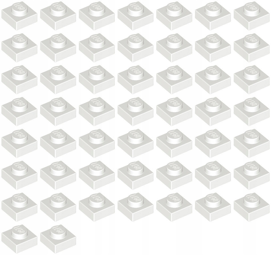 

Lego 3024 Płytka 1x1 biała Nowa (10g) 51 szt.