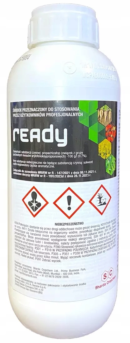 Ready 1L Sharda propachizafop chwasty jednoliścienne, chwastnica, miotła