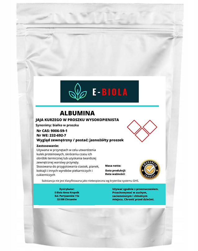 Levně Albumin Vaječný vysoce pěnivý Bílkovina V Prášku Cukrářství Návnady 1KG