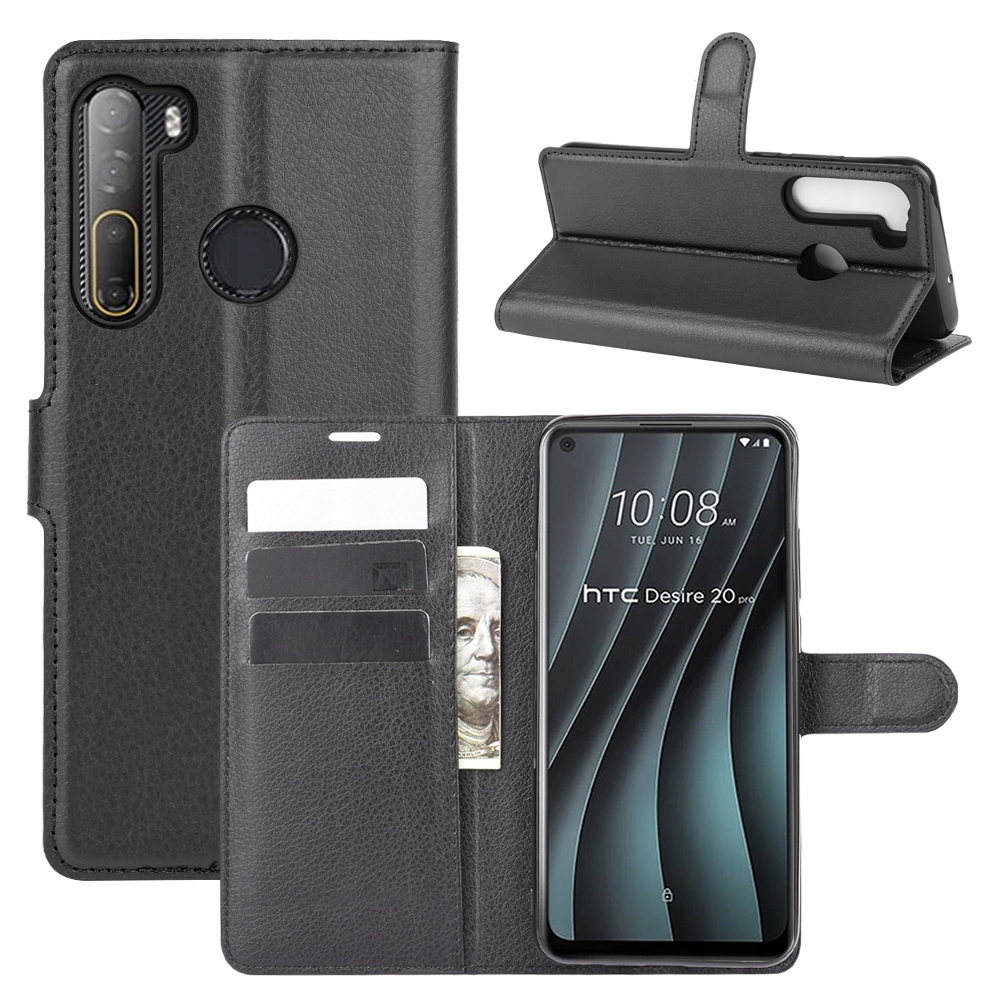 

Etui Portfel Litchi Case Do Htc Desire 20 Pro