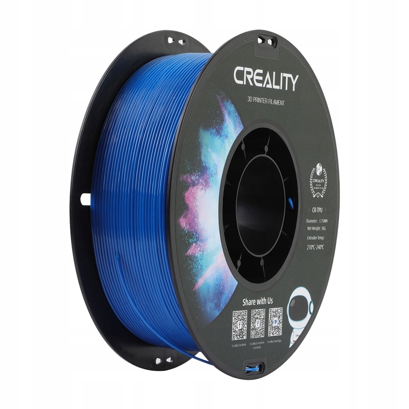 Creality Filament Tpu do Drukarki 3D Niebieski Wytrzymały Odporny Sprężysty