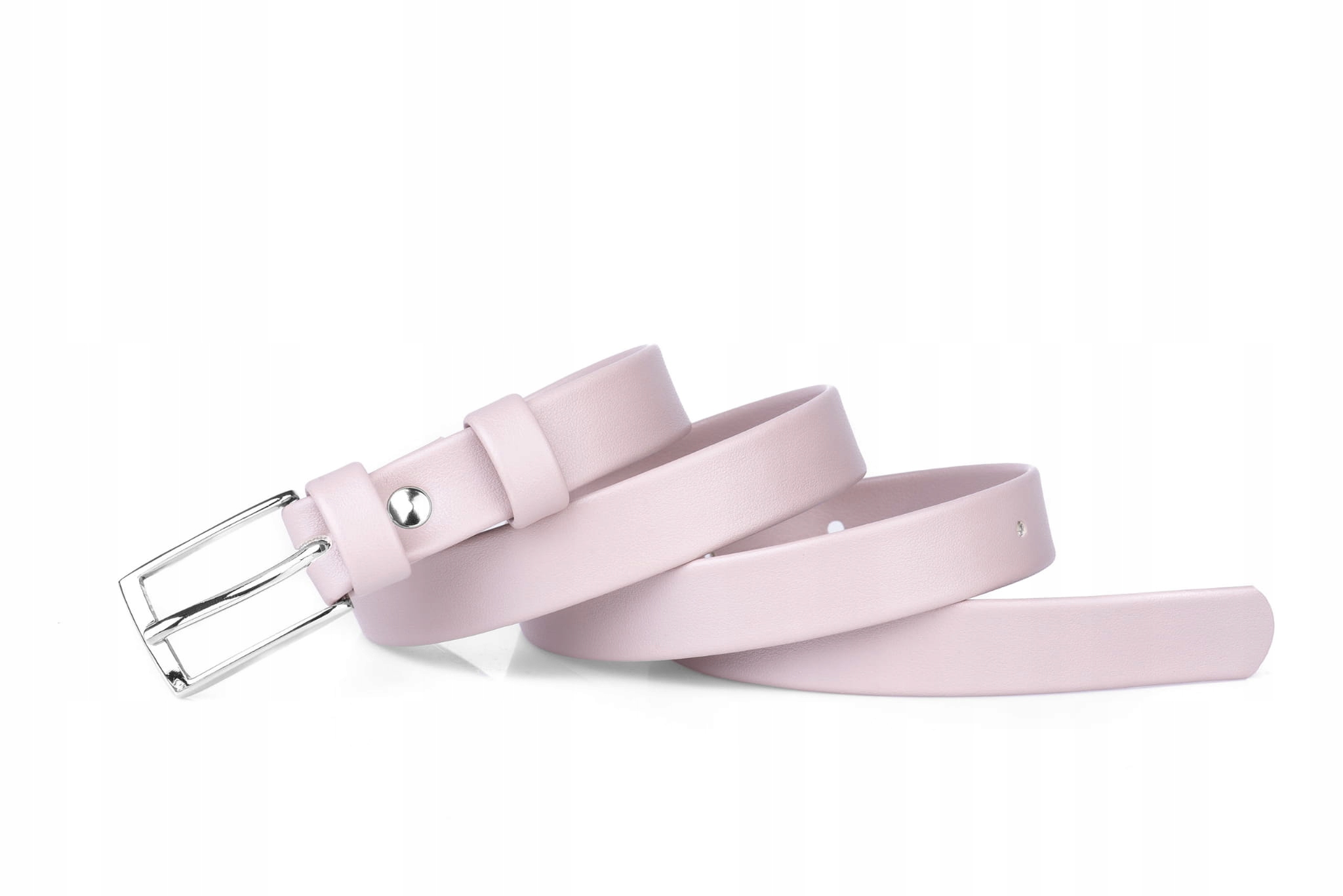 

Pasek damski klasyczny pudrowy mat 2 cm