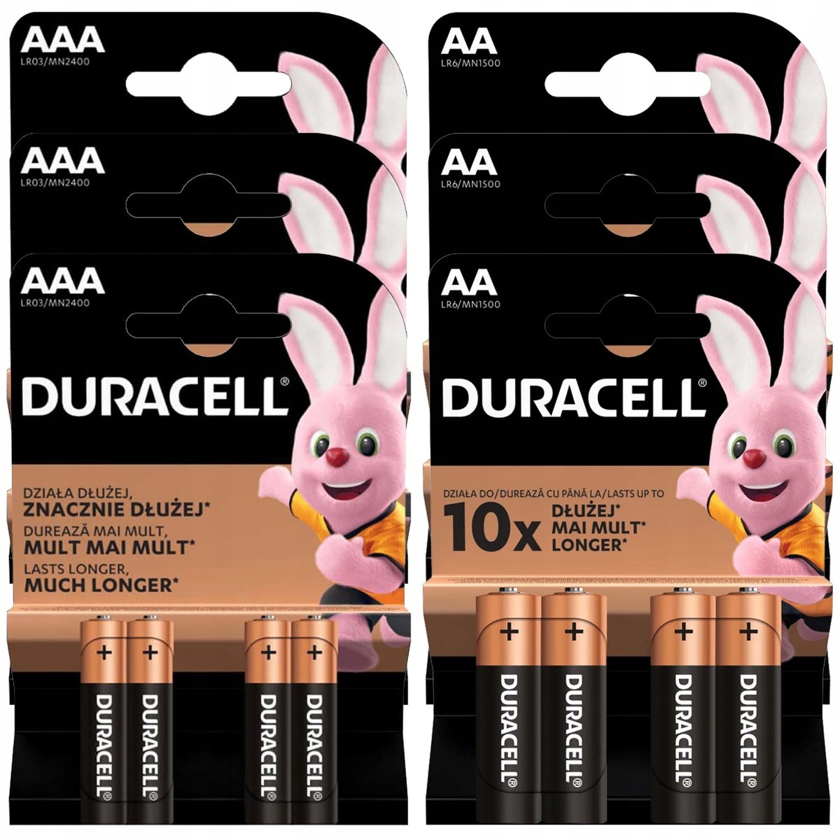 

24x Baterie Duracell zestaw 12 Aaa 12 Aa LR6 LR3