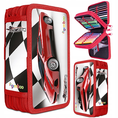 PIÓRNIK SZKOLNY GIMBOO, Z WYPOSAŻENIEM, 3 KOM, AUTO