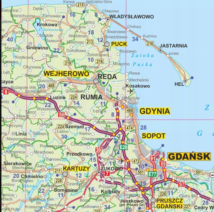 POLSKA MAPA ŚCIENNA ADMINISTRACYJNA I DROGOWA 2024 ISBN 9788386645978