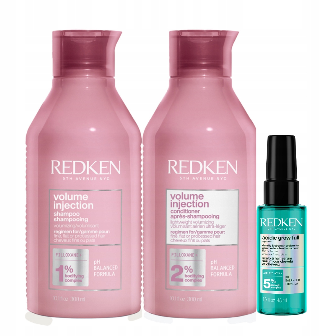 Redken Volume Injection Szampon do włosów, Odżywka dodająca objętości 300ml