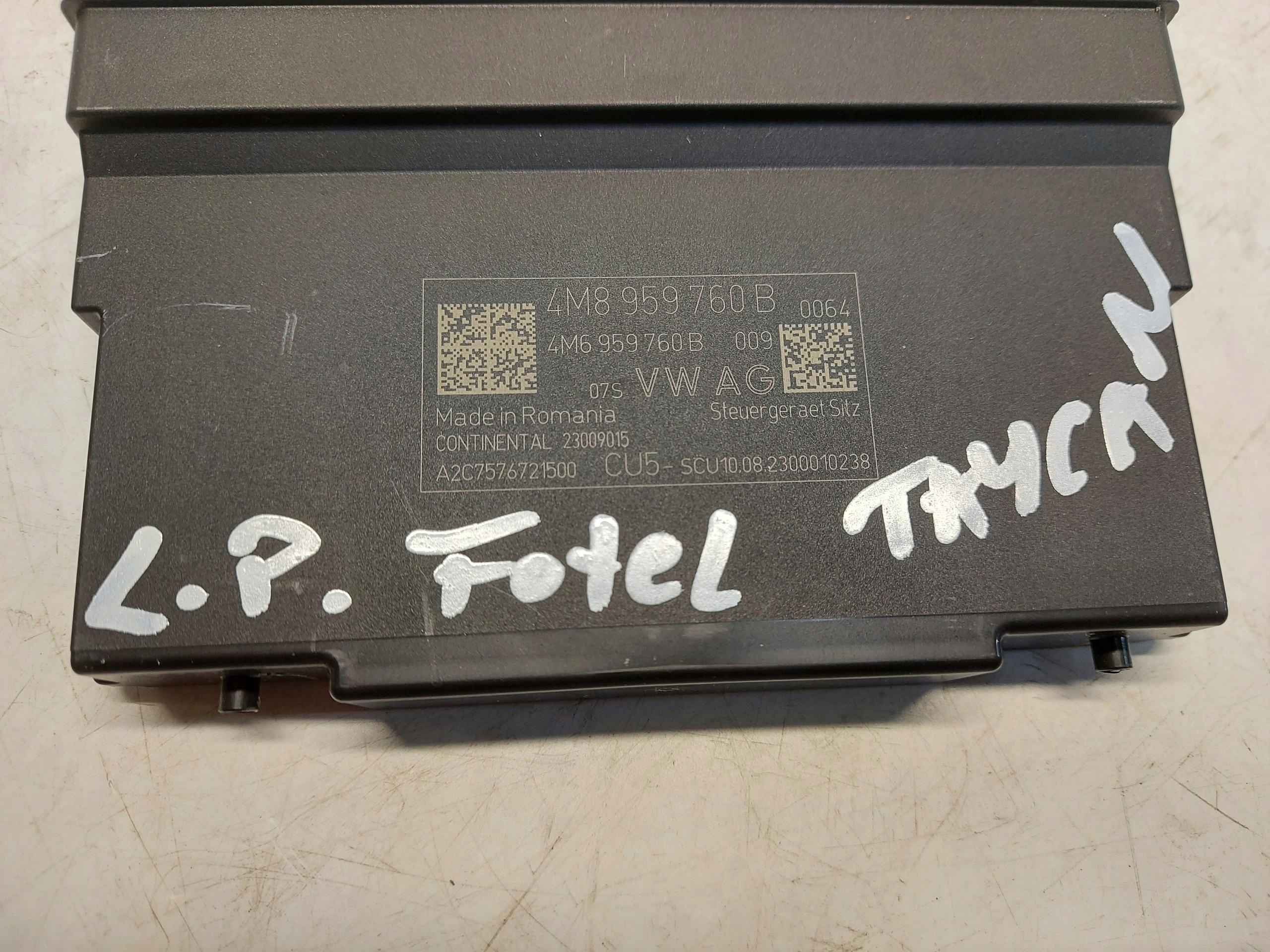 Porsche Taycan GTS 9J1 2023r module control unit seat 4M0959760B